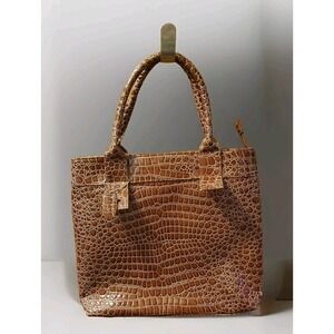 EUC--MSC MAINSTREET‎ Faux Leather Brown Shoulder Purse Bag W/keychain